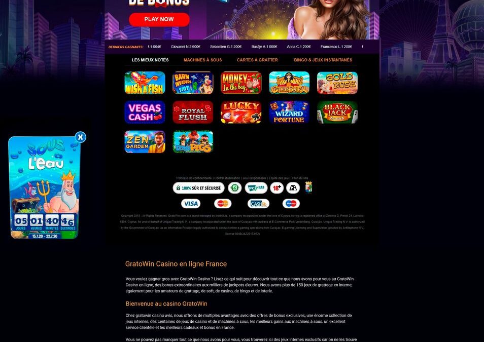 Vantaggi e testimonianza di GratoWin Gambling Enterprise 2025