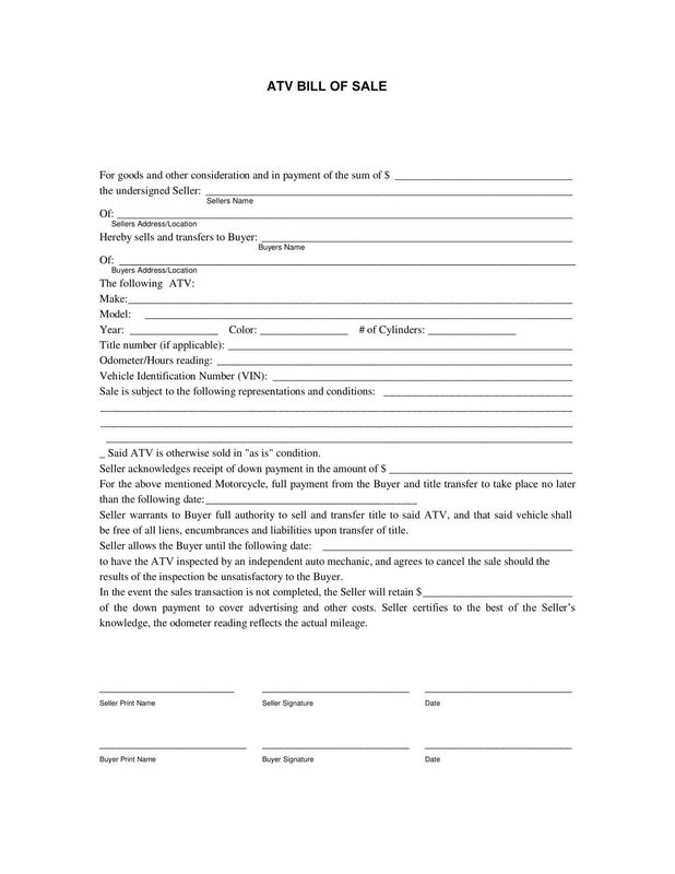 Motorcycle Proof Of Sale Form Template Motorcycle Proof Of Sale Form Template
